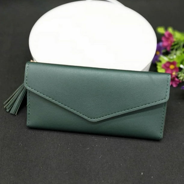 Cute PU Leather Heart Shaped Decoration Long Purse Buckle Cl billetera Cute PU Leather Heart Shaped Decoration Long Purse Buckle Cl billetera